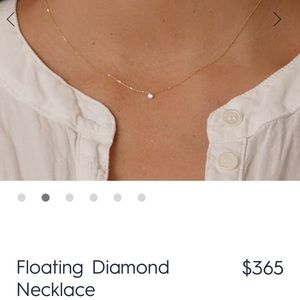 New Gorjana 18K Floating Diamond Necklace